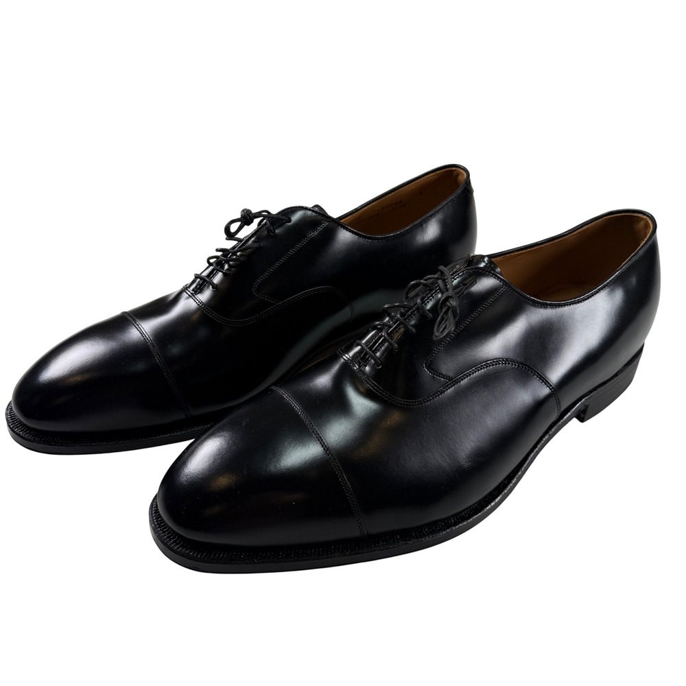 Johnston & Murphy Cap Toe Oxfords Men's 16 EEE Black Leather Dress Shoes